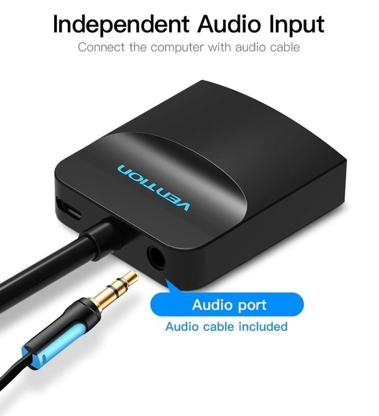 Фото - Перехідник Vention VGA-HDMI 0.2 m(ACNBB)