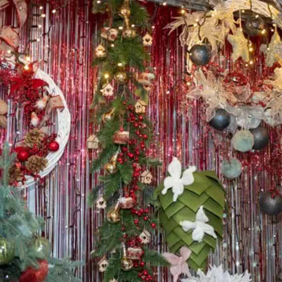 Фото - Мішура-штора YES! Fun для фотозони, l-50 см, h-270 см, черв.-золот. (980313)