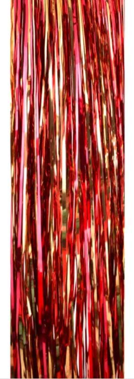 Фото - Мішура-штора YES! Fun для фотозони, l-50 см, h-270 см, черв.-золот. (980313)