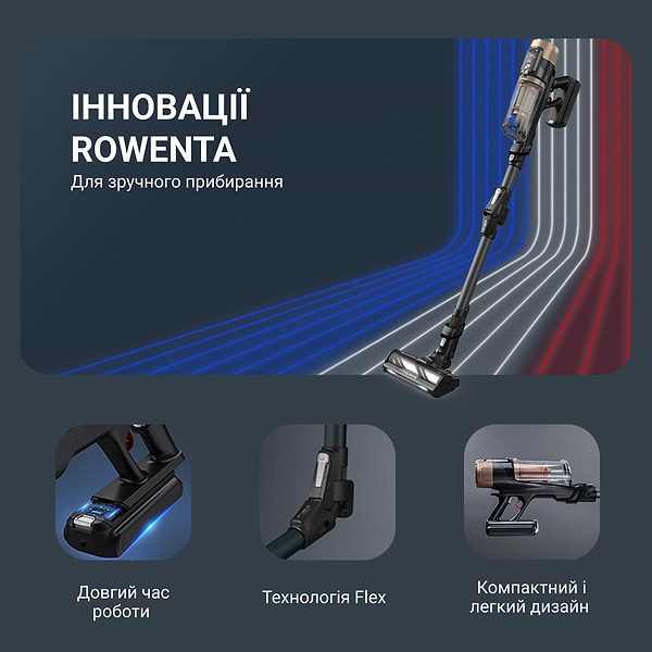 Фото - Пилосос ручний для дому Rowenta RH9B74WO X-Force Flex 14.80 Auto Animal