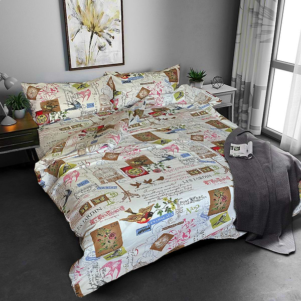 Фото - Комплект постельного белья Zastelli Птицы 7842 White бязь 175х210 разноцветное (19741)