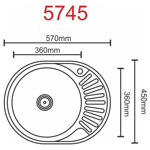 Фото - Мийка кухонна Platinum ДЕКОР 5745 (0,8/180 мм)