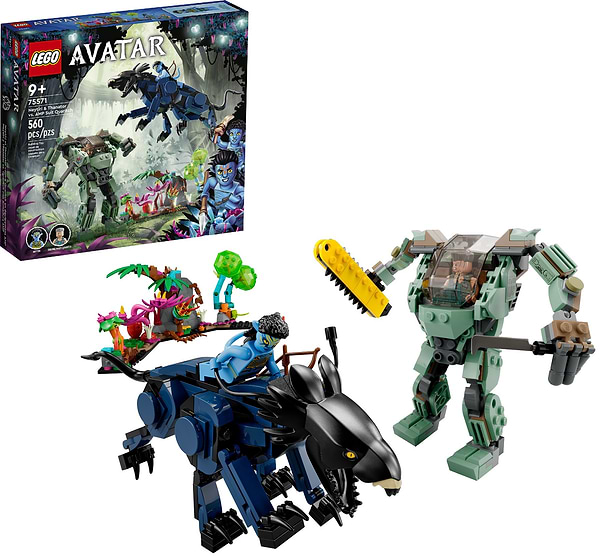Фото - Конструктор LEGO Avatar Нейтири и Танатор против Куаритча в скафандре УМП (75571)