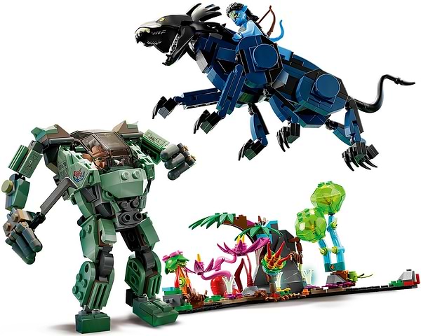 Фото - Конструктор LEGO Avatar Нейтири и Танатор против Куаритча в скафандре УМП (75571)