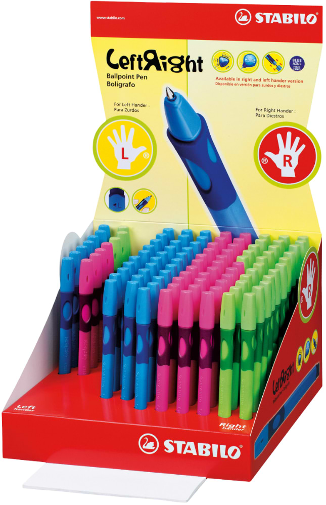 Набір ручок Stabilo LEFTRIGHT 100 шт. мікс для шульги і правші (9556091145201)