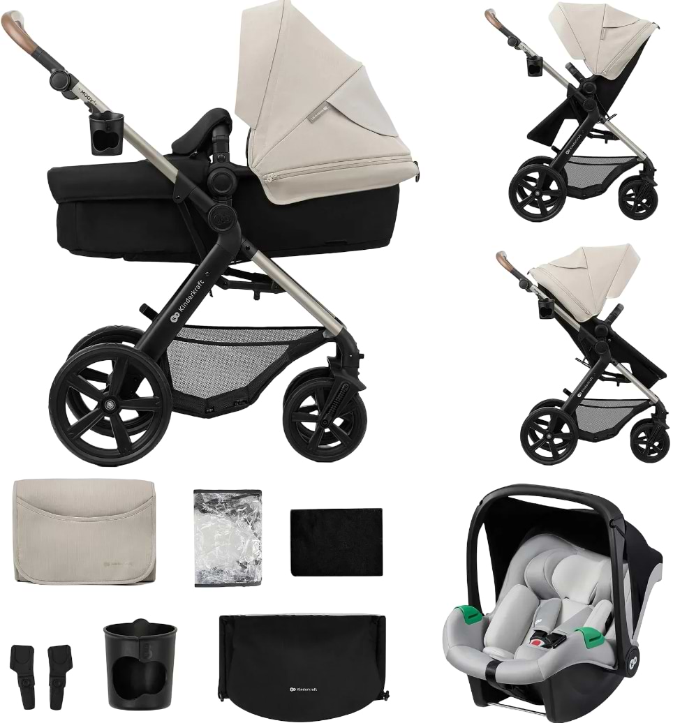 Коляска универсальная 3 в 1 Kinderkraft Moov 2 Moonlight Gray (KSMOOV02GRYEV00)