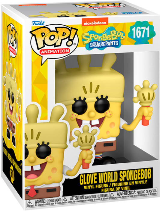 Фото - Колекційна фігурка FUNKO POP! серії Губка Боб Квадратні Штани - ГУБКА БОБ З РУКАВИЧКОЮ-ліхтариком (75734)