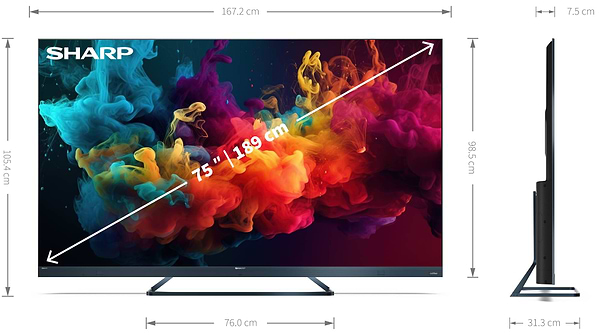 Фото - Телевизор Sharp 4T-C75FQ5EM2AG