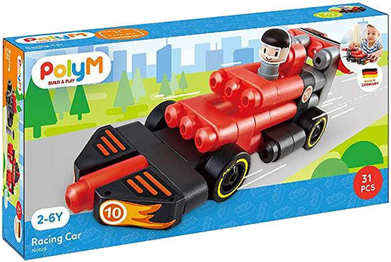 Фото - Пластиковий конструктор PolyM Гоночний автомобіль 31 деталь (760020)