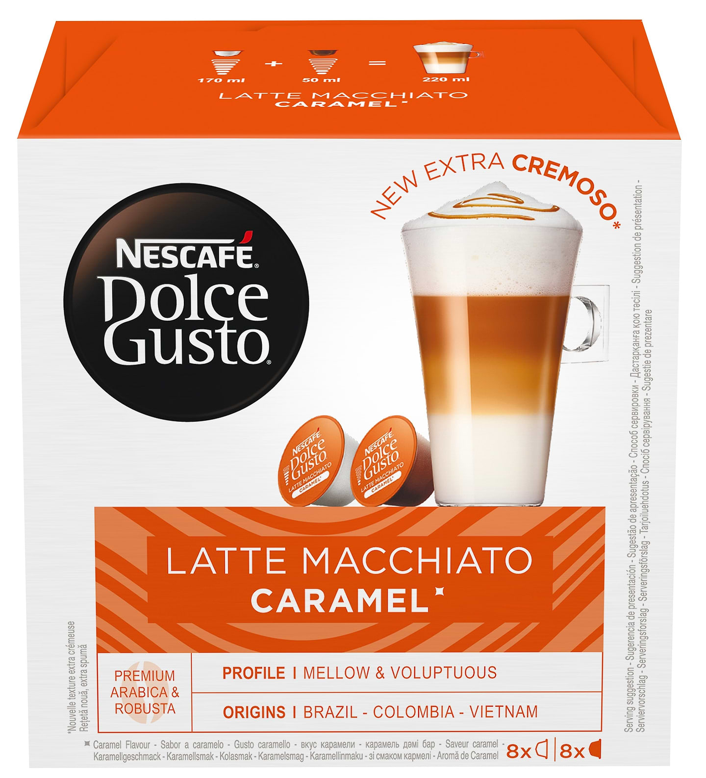Кава у капсулах Nescafe DOLCE GUSTO Latte Macchiato Карамель 16 шт. 145,6г - Фото 1