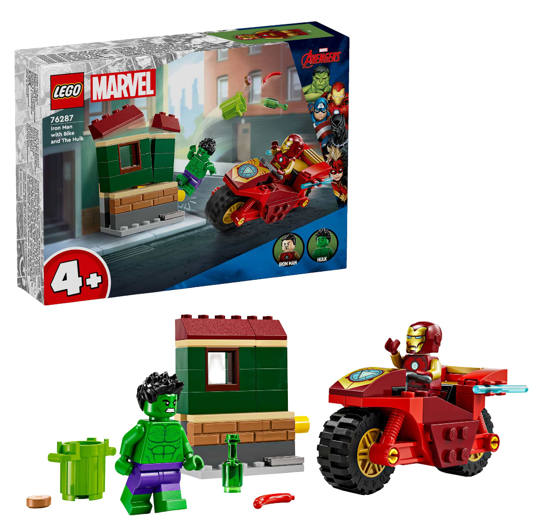 Конструктор LEGO Super Heroes Marvel Залізна Людина на мотоциклі й Галк (76287) - Фото 1