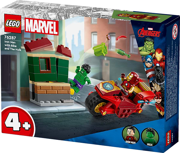 Фото - Конструктор LEGO Super Heroes Marvel Залізна Людина на мотоциклі й Галк (76287)