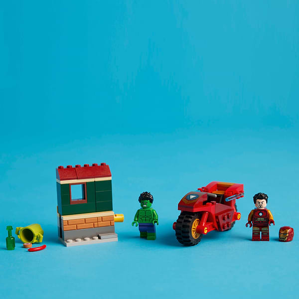 Фото - Конструктор LEGO Super Heroes Marvel Залізна Людина на мотоциклі й Галк (76287)
