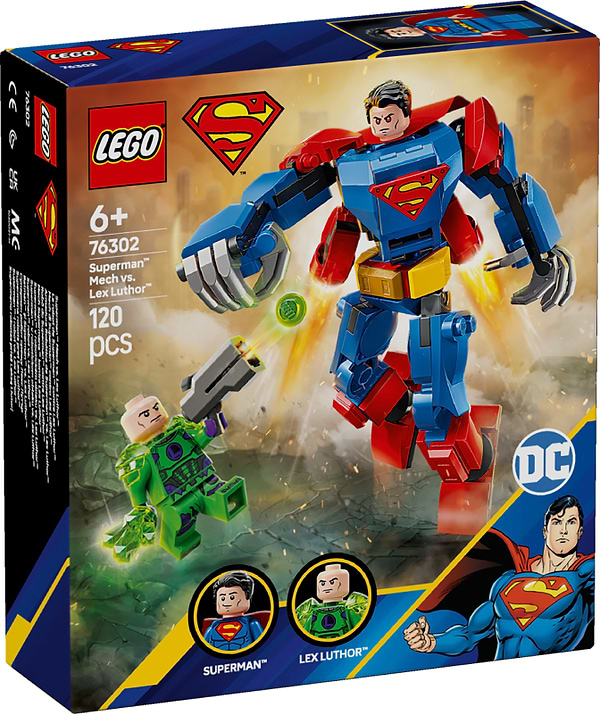 Фото - Конструктор LEGO DC Batman Супермен-робот против Лекса Лютора (76302)