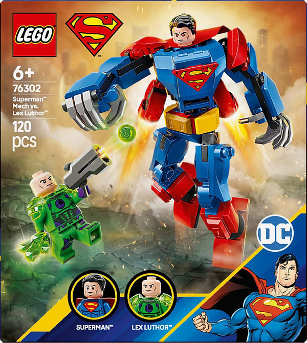 Фото - Конструктор LEGO DC Batman Супермен-робот против Лекса Лютора (76302)