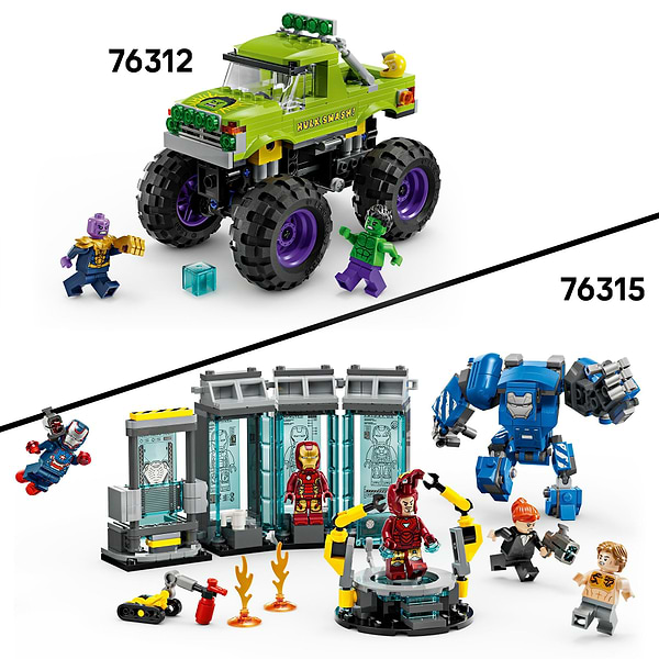Фото - Конструктор LEGO Marvel Вантажівка Халка проти Таноса (76312)