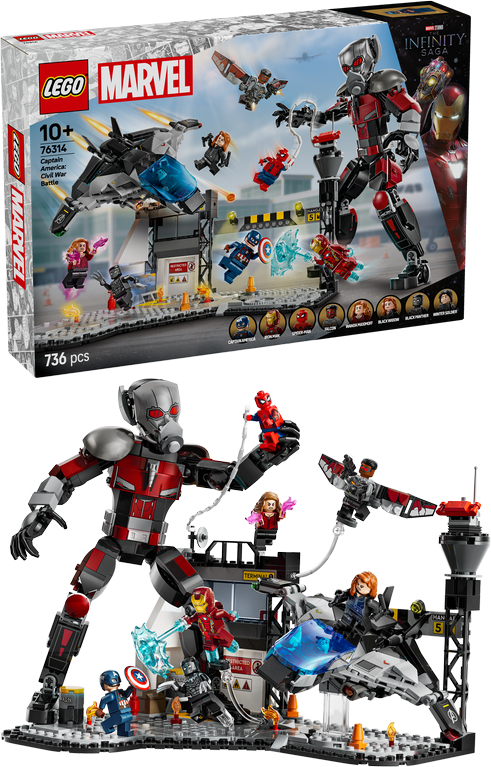 Конструктор LEGO Marvel Первый мститель: Противостояние Приключенческая битва (76314) - Фото 1