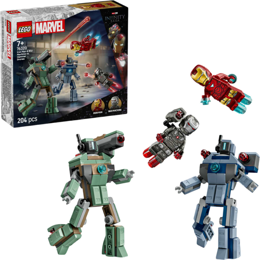 Конструктор LEGO  Super Heroes Marvel Залізна людина та Бойова Машина проти Хаммер Дронів (76320) - Фото 1