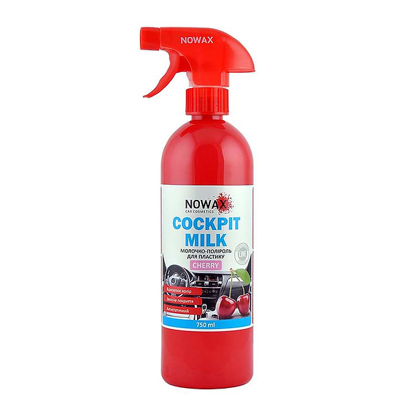Фото - Поліроль для авто NOWAX Cockpit Milk CHERRY 750 мл (NX75014)