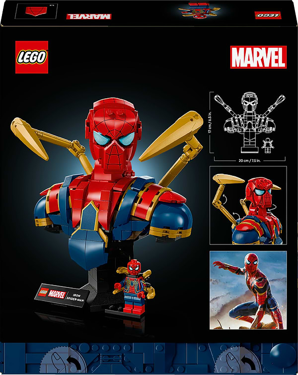 Фото - Конструктор LEGO  Super Heroes Marvel Погруддя Залізної Людини-Павука (76326)