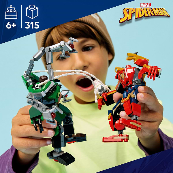 Фото - Конструктор LEGO  Super Heroes Marvel Битва роботів: Людина-павук vs. Доктор Восьминог (76338)