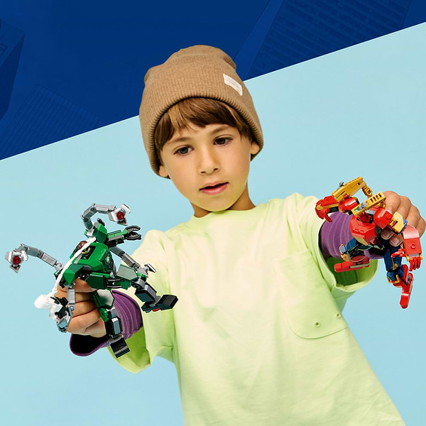 Фото - Конструктор LEGO  Super Heroes Marvel Битва роботів: Людина-павук vs. Доктор Восьминог (76338)