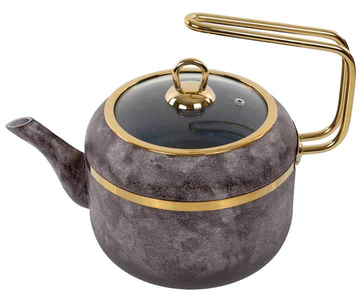 Чайник металевий Brioni Royal Stone Sandstone gold 2,5 л (764-044)