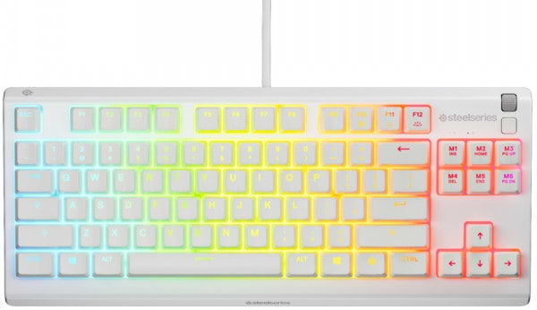 Фото - Клавіатура дротова ігрова SteelSeries Apex 3 TKL UA White (64819)