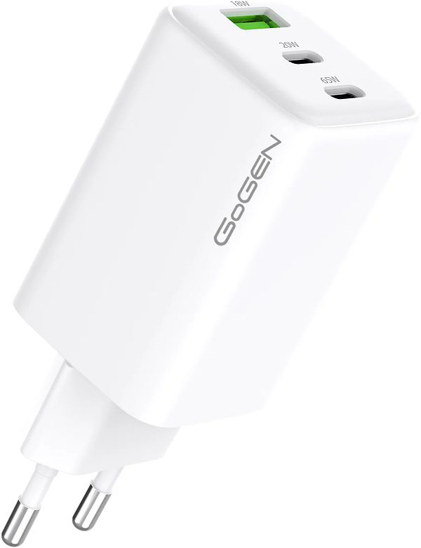 Фото - Сетевое зарядное устройство Gogen 2x USB-C PD 65W + 20W 1x USB-A 18W (GOGACHPDQ365W01)