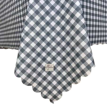 Фото - Скатерть прямоугольная Прованс 220х136см Серая клетка (015142) Фото - Скатерть прямоугольная Прованс 220х136см Серая клетка (015142)