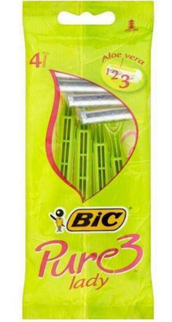 Станок жіночий одноразовий BIC Pure 3 Lady 4 шт. (3086126726984)