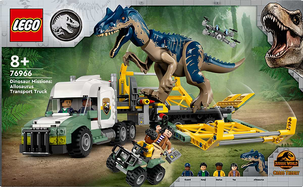 Фото - Конструктор LEGO Jurassic World Місії динозаврів: Вантажівка для перевезення алозавра (76966)