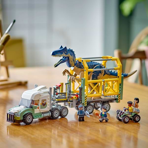 Фото - Конструктор LEGO Jurassic World Місії динозаврів: Вантажівка для перевезення алозавра (76966)