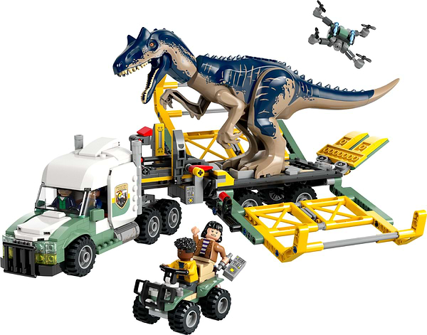 Фото - Конструктор LEGO Jurassic World Місії динозаврів: Вантажівка для перевезення алозавра (76966)