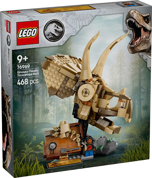 Фото - Конструктор LEGO Jurassic World Окаменелости динозавров: череп трицератопса (76969)