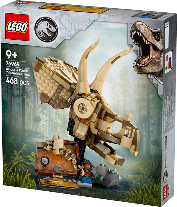 Фото - Конструктор LEGO Jurassic World Окаменелости динозавров: череп трицератопса (76969)
