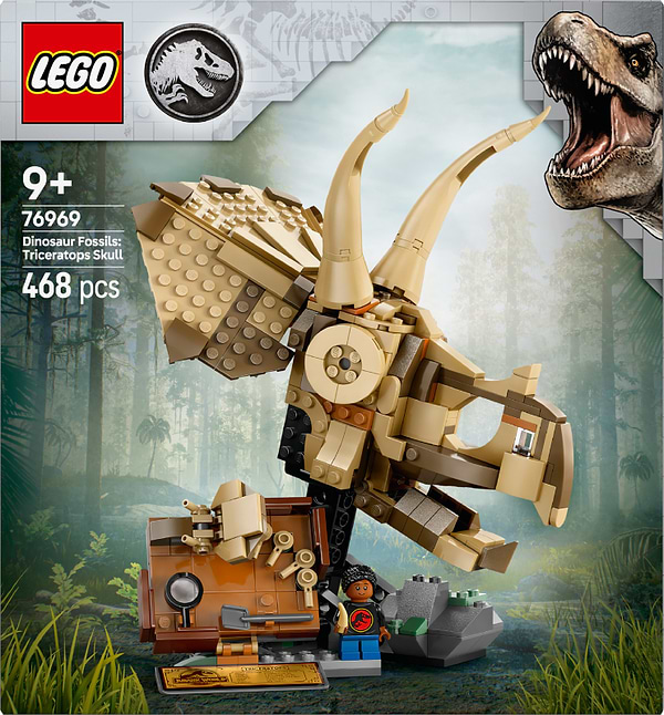 Фото - Конструктор LEGO Jurassic World Окаменелости динозавров: череп трицератопса (76969)