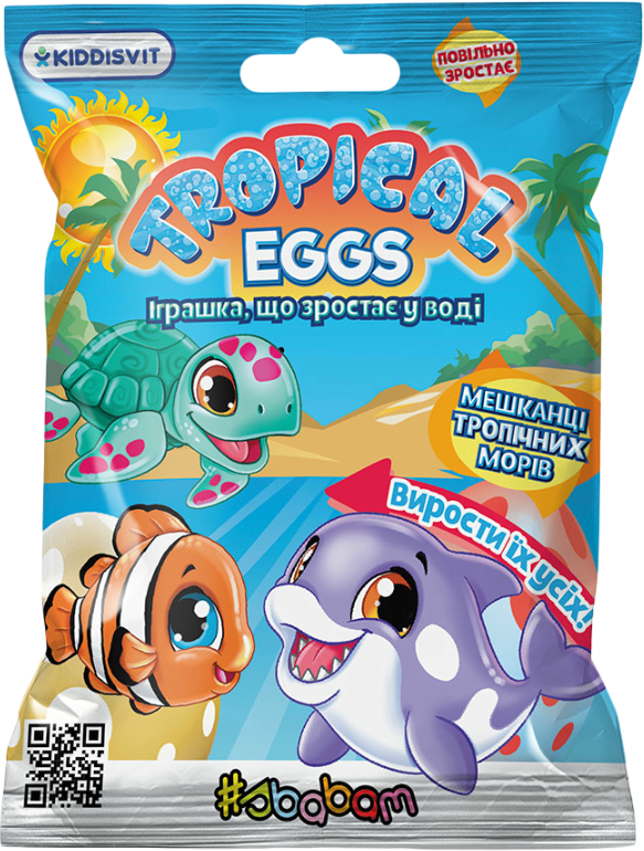 Игровая фигурка-сюрприз #sbabam Tropical Eggs - ЖИТЕЛИ ТРОПИЧЕСКИХ МОРЕЙ (в ассорт., в диспл.) (77/CN-2020)