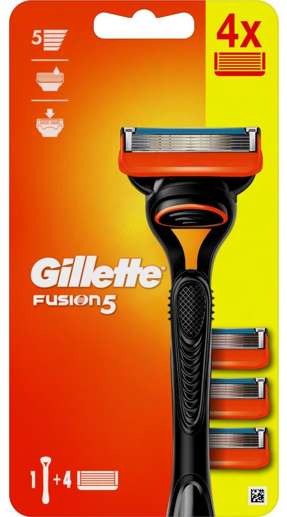 Фото - Станок мужской Gillette Fusion5 с 4 сменными картриджами (7702018556274)