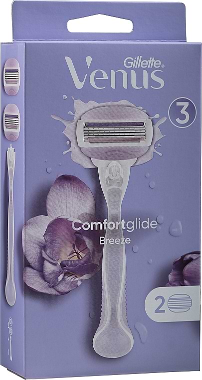 Фото - Станок женский Gillette Venus ComfortGlide Breeze с 2 сменными картриджами (7702018886166)