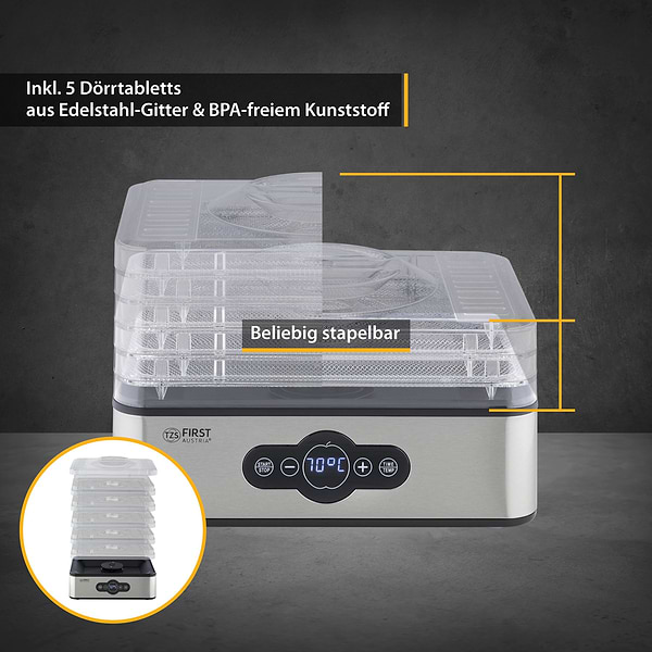 Фото - Сушарка для фруктів та овочів First FA-5126-6