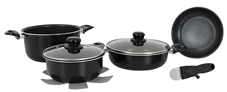Набор посуды туристический Gimex Cookware Set induction 7 пр. Black (6977222)