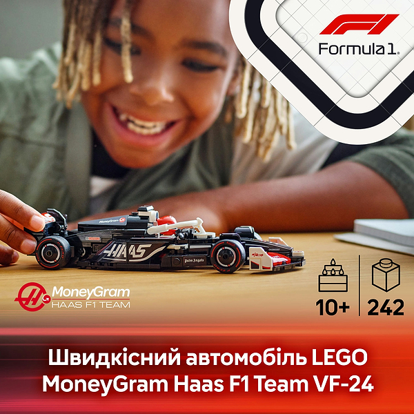 Фото - Конструктор LEGO Speed Champions Автомобіль для перегонів MoneyGram Haas F1® Team VF-24 (77250)