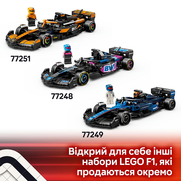 Фото - Конструктор LEGO Speed Champions Автомобіль для перегонів MoneyGram Haas F1® Team VF-24 (77250)