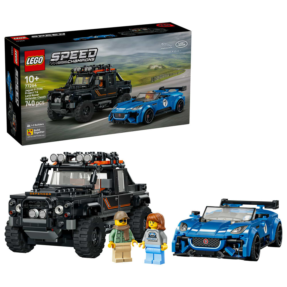 Конструктор LEGO Speed Champions Jaguar Project 7 и Land Rover Defender (77264)