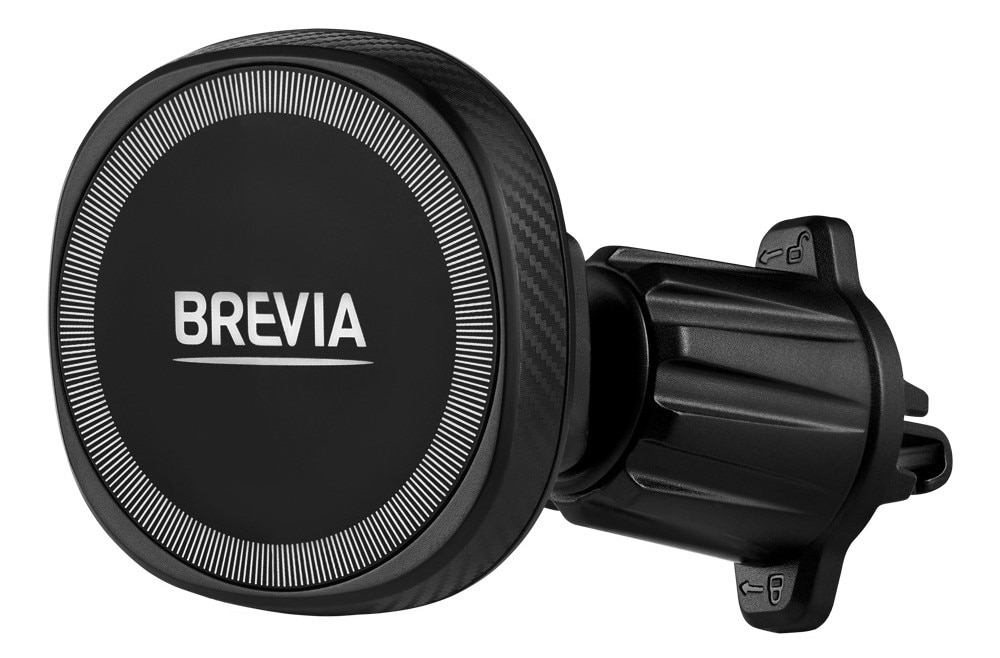 Автотримач з бездротовою зарядкою Brevia AirVent Ultra MagCharge 15W для дефлектора (48000)