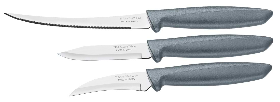 Набір ножів Tramontina Plenus Grey 3 пр (23498/612) - Фото 1