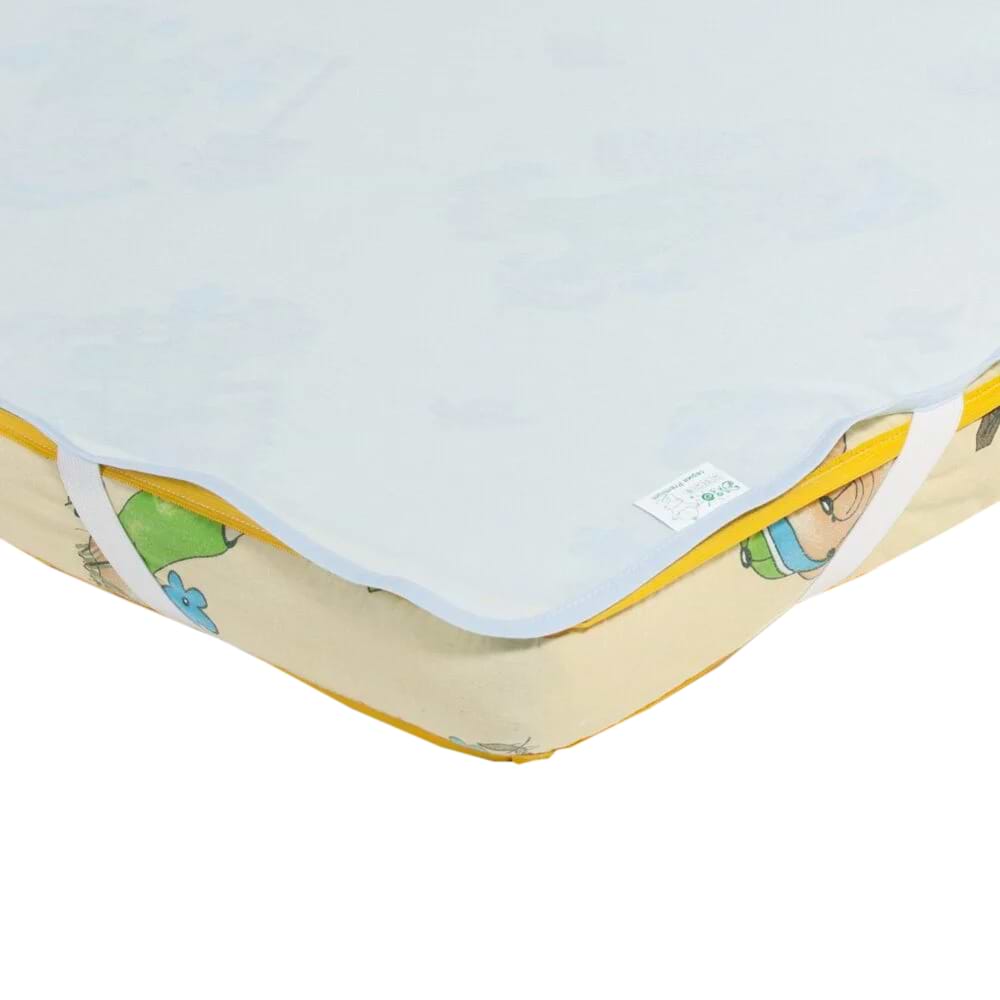 Наматрацник дитячий ЕКО ПУПС непромокальний Premium розмір 65х125 см Синій (ПНАМ12565с)
