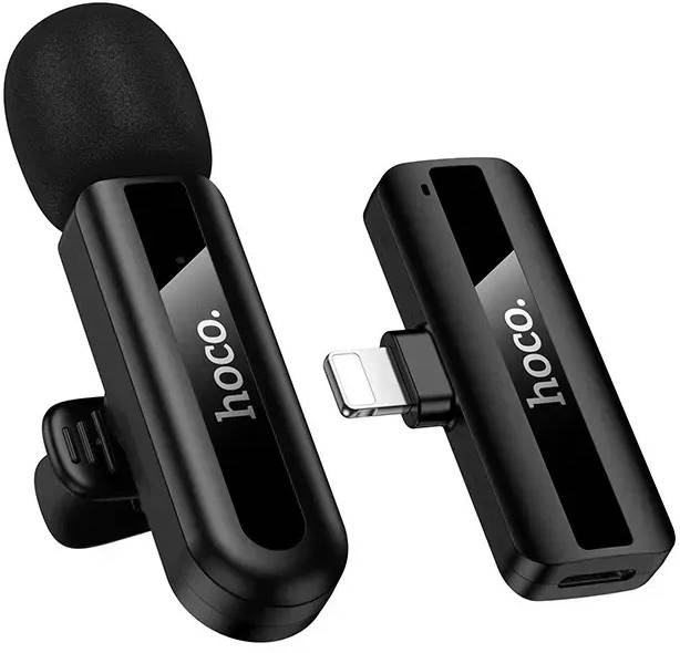Фото - Мікрофон для смартфона HOCO L20 Fair wireless microphone iP Black (6942007655484)