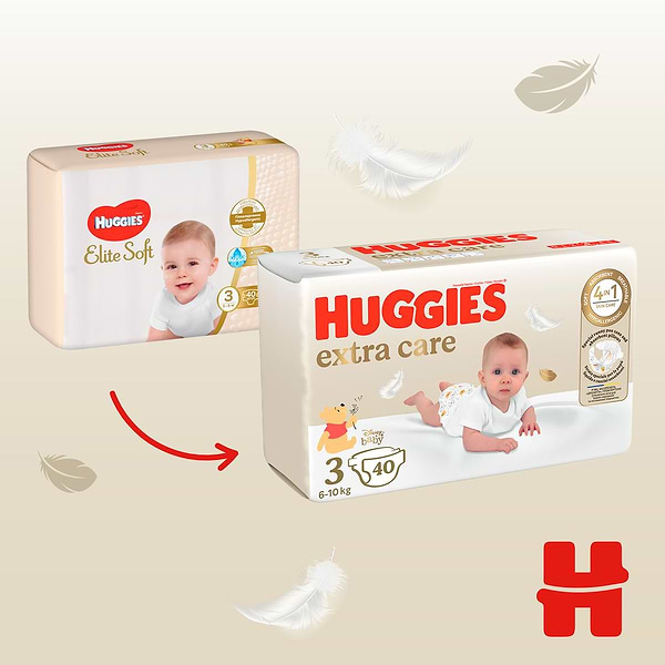 Фото - Уценка - Одноразовые подгузники Huggies Extra Care Size Размер 3 (6-10 кг), 96 шт. (5029053577944)